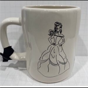 Rae Dunn NEW Disney Princess Cream Mug LOVE STORY Double Sided Mug